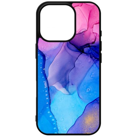 Blue Pink Gradient Ink kek rozsaszin marvanyos iPhone 16 Pro tok