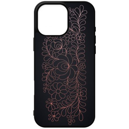 Elegáns Matyó - Rosegold magyar mintás hungarian folk iPhone 16 Pro Max tok