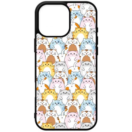 Tündéri Kawaii cica mintás iPhone 16 Pro Max tok