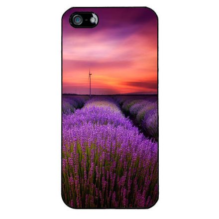 levendula levendulás levander lavender provence iPhone 5/5s/SE fekete tok