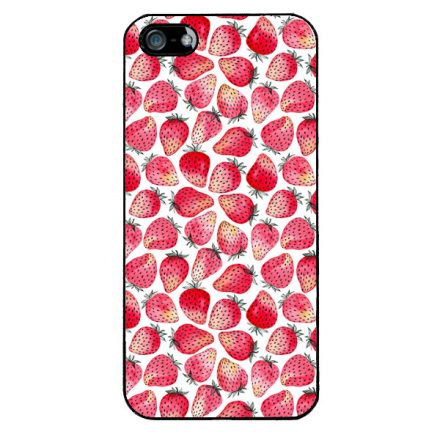 Strawberry BOOM - Eper mintás iPhone 5/5s/SE (2016) tok