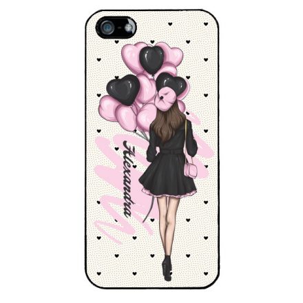 Kérd a Neveddel - Ballon Girl - Pink szerelem valentin napi iPhone 5/5s/Se (2016) tok