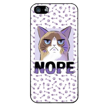 NOPE Cat Antisocial Antiszocialis Meno Trendi iPhone 5/5s/Se (2016) tok