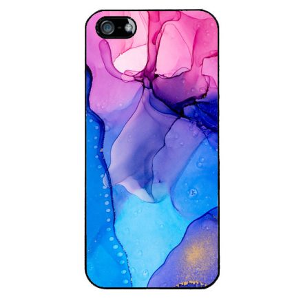 Blue Pink Gradient Ink kek rozsaszin marvanyos iPhone 5/5s/Se (2016) tok