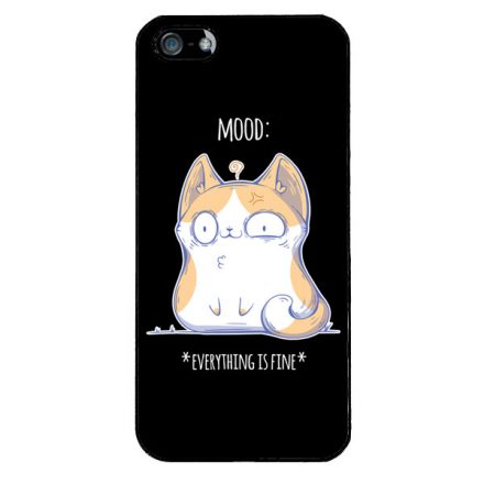 Cat Mood cicas macskas this is fine iPhone 5/5s/Se (2016) tok