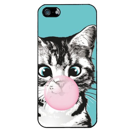 Bubble Cat - cica mintás iPhone 5/5s/SE (2016) tok