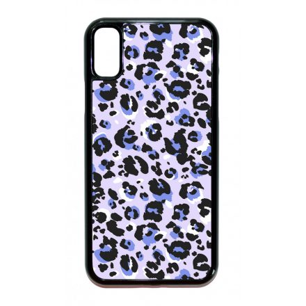 Purple Leopard Wild Beauty Animal Fashion Csajos Allat mintas iPhone X/Xs tok