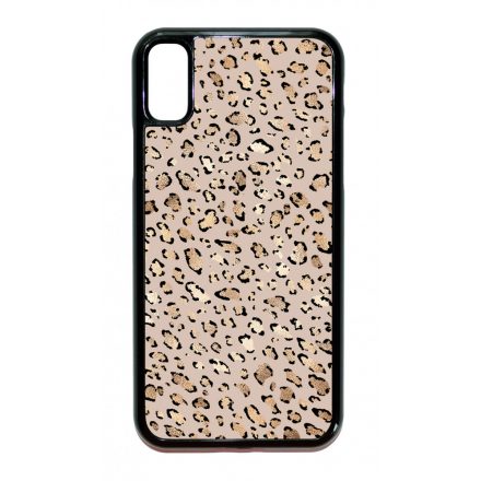 Rose Gold Leopard Wild Beauty Animal Fashion Csajos Allat mintas iPhone X/Xs tok