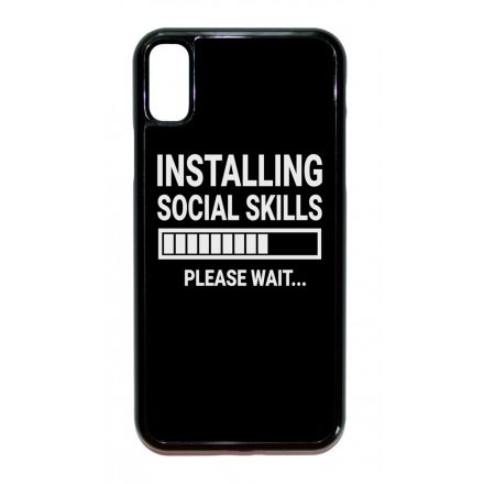 Installing social skills Antisocial Antiszocialis Meno Trendi iPhone X/Xs tok