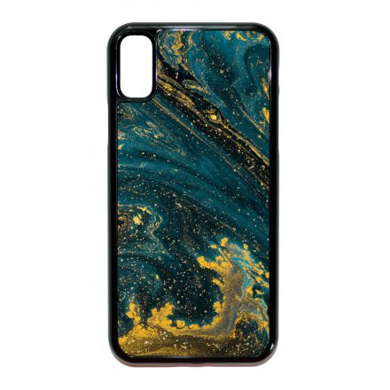 Luxury Blue Aranylo marvany iPhone X/Xs tok