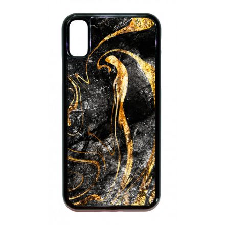 Luxury Golden Black marvanyos marvany mintas iPhone X/Xs tok