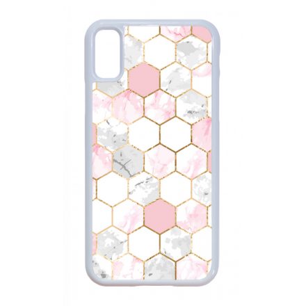 Geometric Rose Gold marvanyos marvany mintas iPhone X/Xs tok