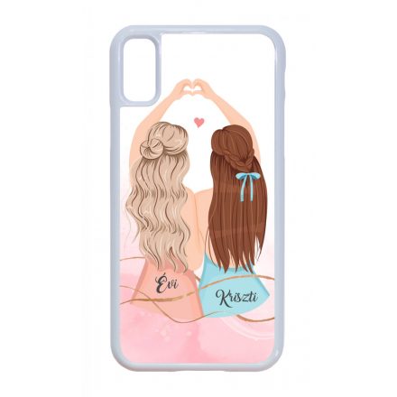 kerd a neveddel BFF Heart Best Friends forever legjobb baratnos iPhone X/Xs tok