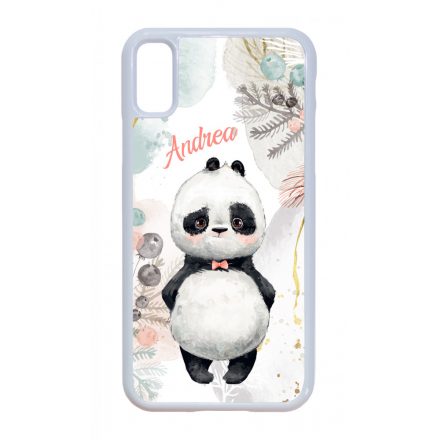 Édes kis Panda - Téli mintás iPhone X/Xs tok