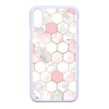 Geometric Rose Gold marvanyos marvany mintas iPhone Xr tok