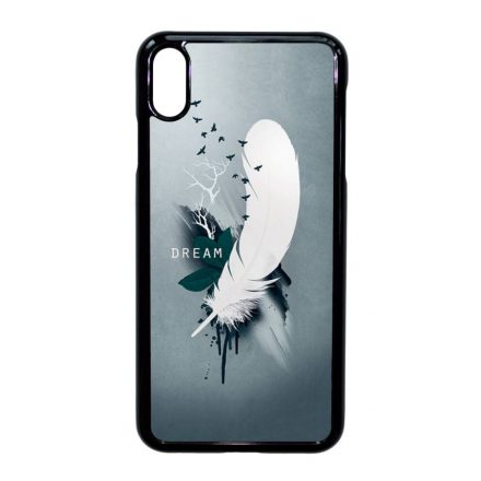 Dream - Álom - Feather, Tollas ajándék nőknek valentin napra iPhone Xs Max fekete tok