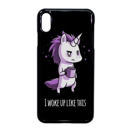 Unikornis - morcos reggel unicorn egyszarvú iPhone Xs Max fekete tok