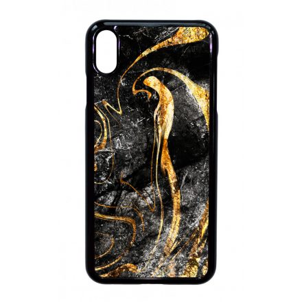 Luxury Golden Black marvanyos marvany mintas iPhone Xs Max tok