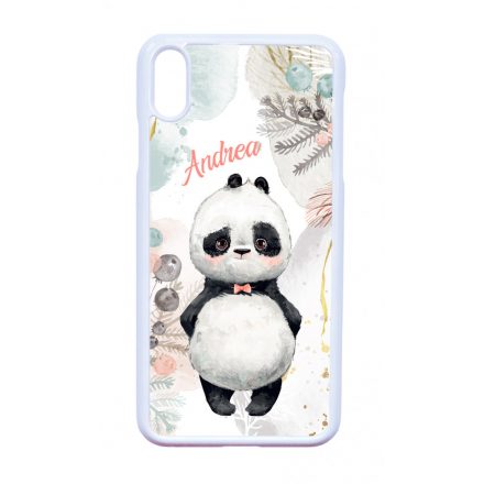 Édes kis Panda - Téli mintás iPhone Xs Max tok