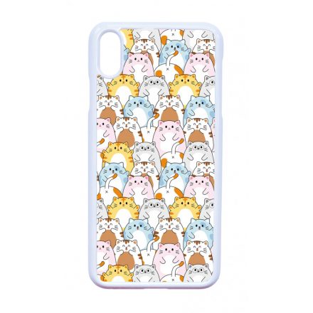 Tündéri Kawaii cica mintás iPhone Xs Max tok