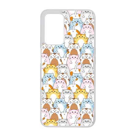 Tündéri Kawaii cica mintás Oppo A16s tok