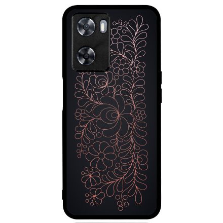 Elegáns Matyó - Rosegold magyar mintás hungarian folk Oppo A57s tok