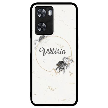 marble marvany mintas Rozsa viragos Oppo A57s tok