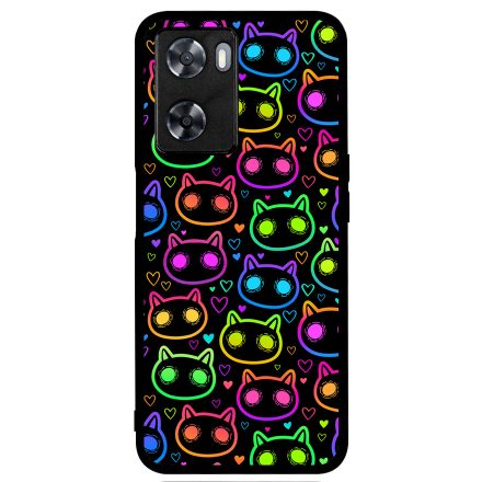 Halloween Macskak - Colored Oppo A57s tok