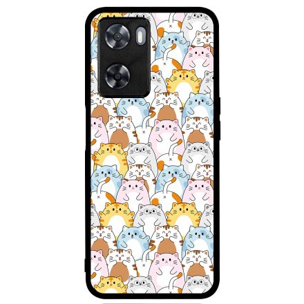 Tündéri Kawaii cica mintás Oppo A57s tok