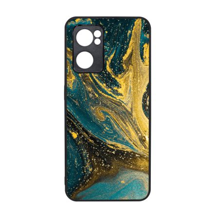 Golden Blue marvanyos marvany mintas Oppo Reno 7 5G tok