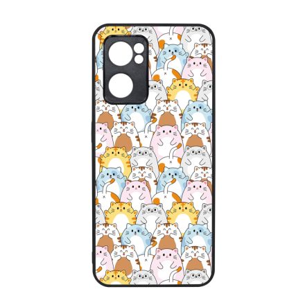 Tündéri Kawaii cica mintás Oppo Reno 7 5G tok