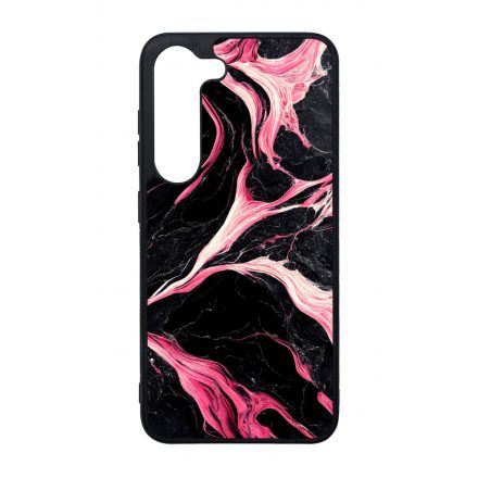 Gyönyörű fekete-pink márvány mintás Samsung Galaxy tok