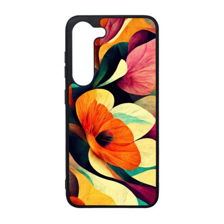 Absztrakt színes virágok Art Samsung Galaxy tok