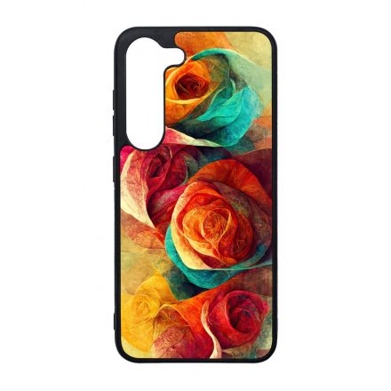 Absztrakt színes rózsák Art Samsung Galaxy tok