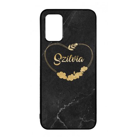 kerd a neveddel marble marvany mintas Heart szivecskes Samsung Galaxy A02s tok