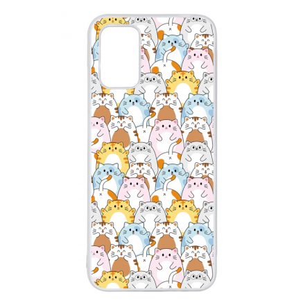 Tündéri Kawaii cica mintás Samsung Galaxy A02s tok