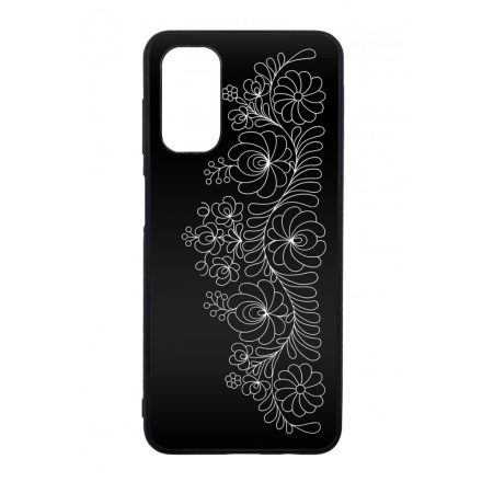 Elegant Matyó - Black magyar mintás hungarian folk Samsung Galaxy A04s tok