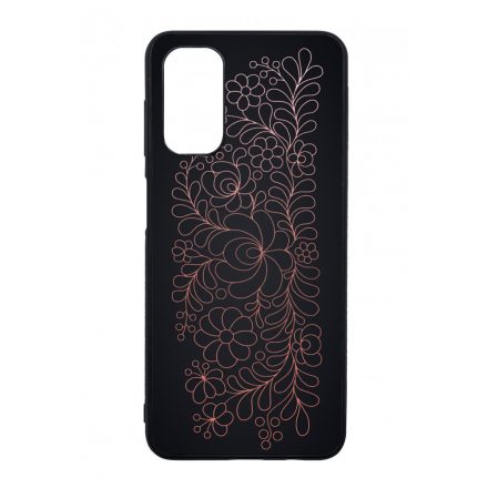 Elegáns Matyó - Rosegold magyar mintás hungarian folk Samsung Galaxy A04s tok