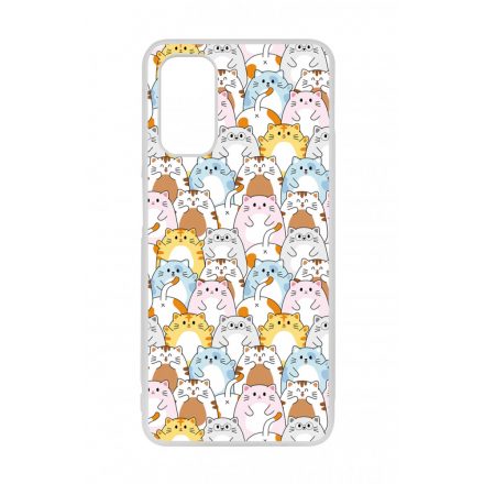 Tündéri Kawaii cica mintás Samsung Galaxy A04s tok