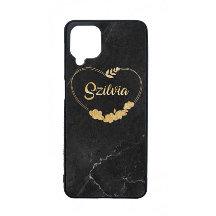 kerd a neveddel marble marvany mintas Heart szivecskes Samsung Galaxy A12 tok