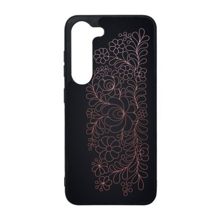 Elegáns Matyó - Rosegold magyar mintás hungarian folk Samsung Galaxy A14 4G/5G tok