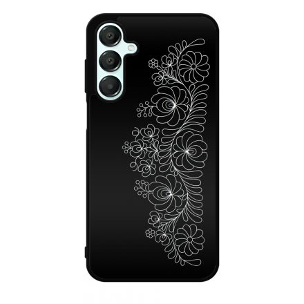 Elegant Matyó - Black magyar mintás hungarian folk Samsung Galaxy A16 4G/5G tok