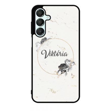 marble marvany mintas Rozsa viragos Samsung Galaxy A16 4G/5G tok