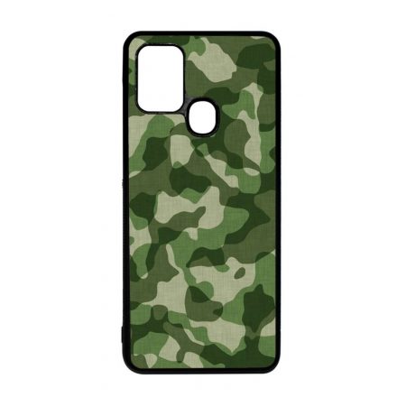 terepszin camouflage kamuflázs Samsung Galaxy A21s fekete tok