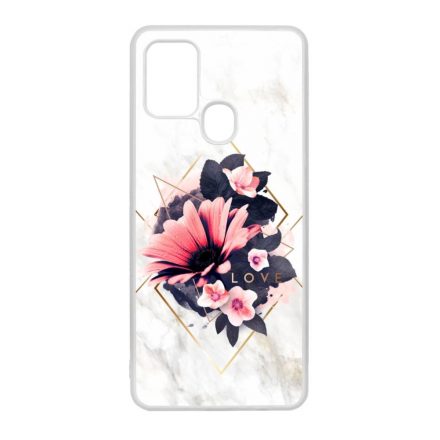 Marble Love marvany mintas viragos ajándék nőknek valentin napra Samsung Galaxy A21s átlátszó t