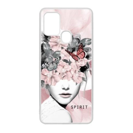 Spirit woman art tavaszi viragos ajándék nőknek valentin napra Samsung Galaxy A21s átlátszó tok