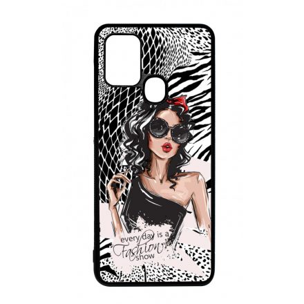 Fashion Show Girl Wild Beauty Animal Fashion Csajos Allat mintas Samsung Galaxy A21s tok