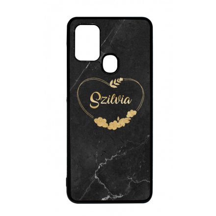 kerd a neveddel marble marvany mintas Heart szivecskes Samsung Galaxy A21s tok