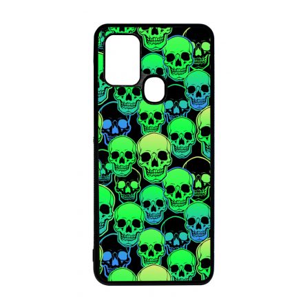 Green Skulls - Halloween Samsung Galaxy A21s tok