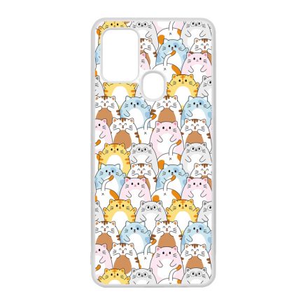 Tündéri Kawaii cica mintás Samsung Galaxy A21s tok